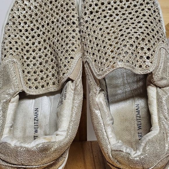 STUART WEITZMAN VANCE SLIDER CHAMPAGNE GOLD SIZE 3 KIDS - Picture 5 of 6